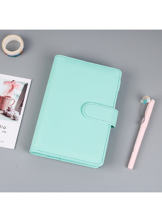 Dimension Stationery Korea Girl's Heart Macaron Loose-leaf Notebook Pu Hand Account Book Notebook Hand Account Book Travel Book - Image 1