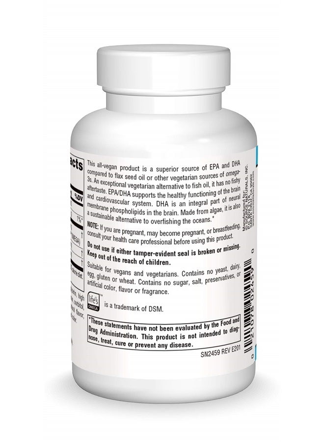 Vegan Omega-3s, Non-Fish EPA-DHA, for Heart and Brain Health Support* 300 mg - 60 Vegan Softfgels