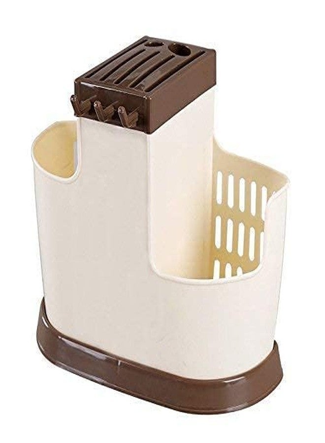 PUHBRHY Chopstick Holder Stand Multi-Functional Organizer Kitchen Tool Cutlery Rack Spoon Stand Chop Sticks Brush with Removable Draining Tray - Image 5