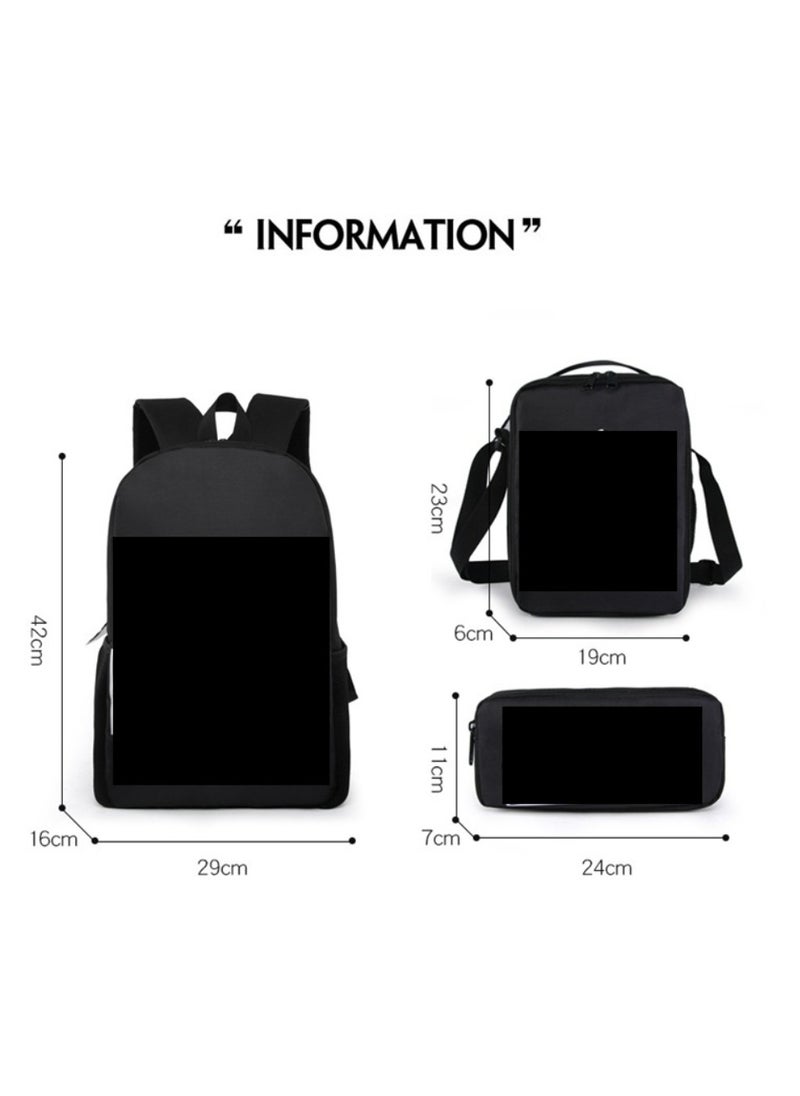 Generic - Cartoon anime backpack for primary and secondary school students, large capacity casual lightweight backpack, cartoon shoulder bag, pencil case, pencil case, and pencil case - Image 1