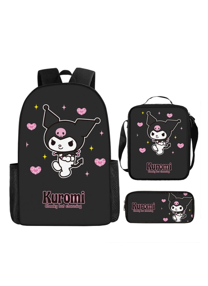Generic - Cartoon anime backpack for primary and secondary school students, large capacity casual lightweight backpack, cartoon shoulder bag, pencil case, pencil case, and pencil case - Image 1