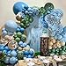KDPATFAV 168 PCS Gone Fishing Balloon Garland arch kit Fishing theme Birthday balloons in Blue Green White Balloons for Under the Sea OFishally One Birthday retirement Party Decorations - Image 2