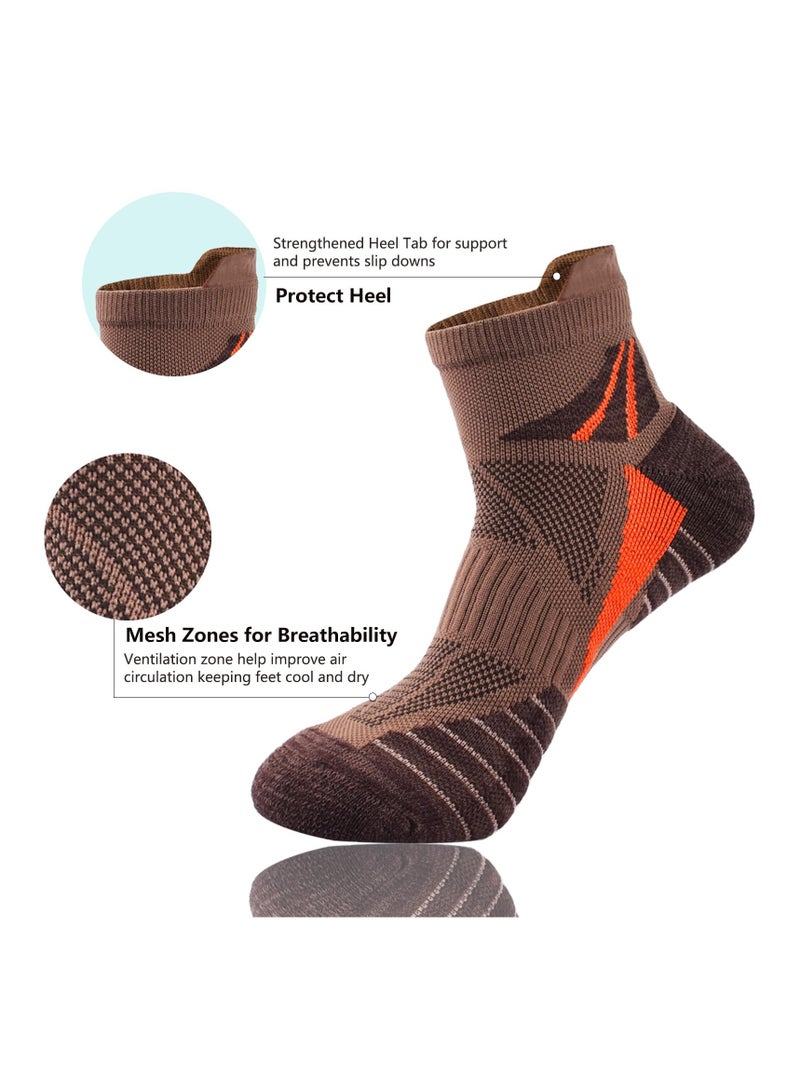 KASTWAVE Mens Low Cut Ankle Athletic Socks Cotton Mesh Cushioned Running Ventilation Sports Tab Socks(6 Pairs) - Image 2
