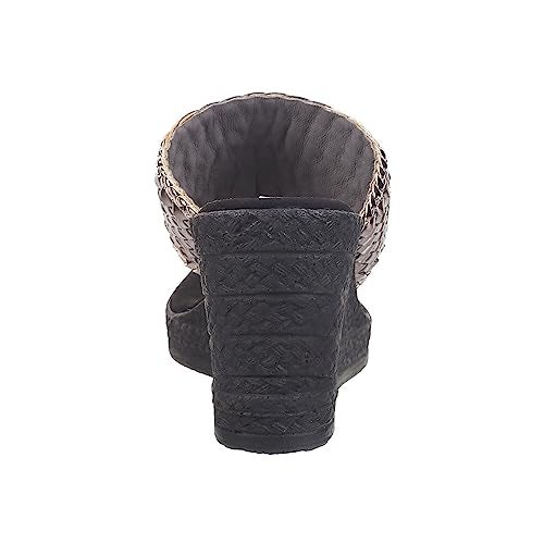 Mochi Women Gun metal Wegde Heel Fashion Sandal UK/7 EU/40 (34-151) - Image 4