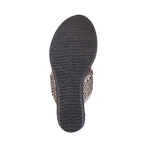 Mochi Women Gun metal Wegde Heel Fashion Sandal UK/7 EU/40 (34-151) - Image 5