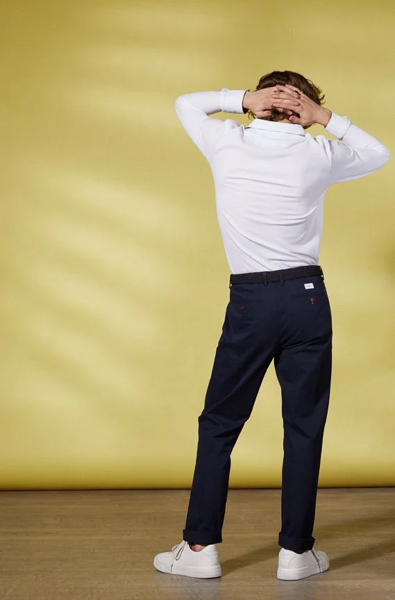 Vicomte A. Lorenzo Dark Navy Chino Trousers