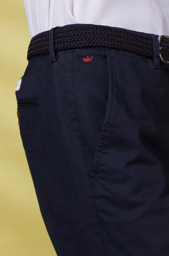 Vicomte A. Lorenzo Dark Navy Chino Trousers