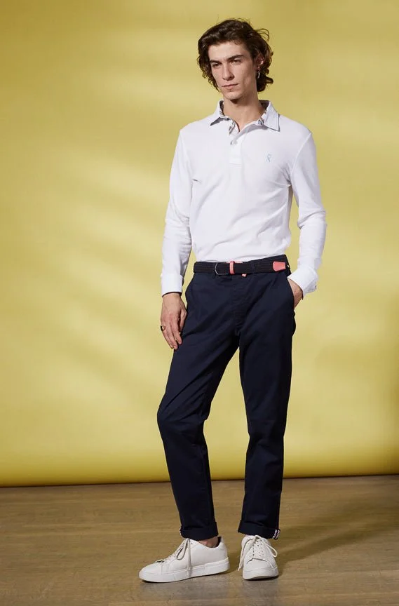 Vicomte A. Lorenzo Dark Navy Chino Trousers