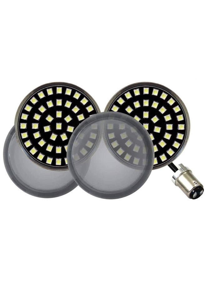 Eagle Lights Generation II Midnight Edition Front 2 Inch LED Turn Signals with White Running Lights (Add Smoked Lenses) for Harley Davidson - Image 1