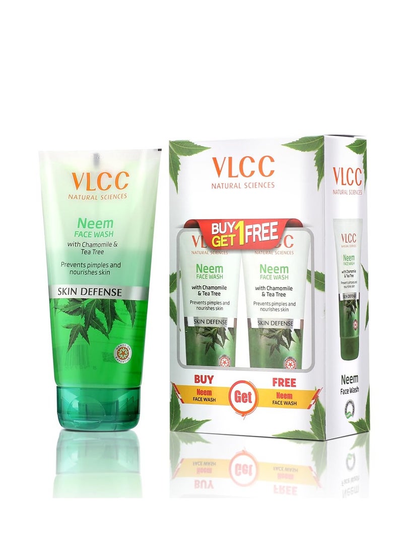 VLCC Neem Face Wash with Chamomile & Tea Tree | Anti-Acne Facial Cleanser with Soothing Properties | 5.07 Fl Oz/150 ml (Pack of 2) - pzsku/ZE553C99C6E0BBE70A8C7Z/45/_/1740741932/193b6983-50a4-4774-b763-56098a7c670f