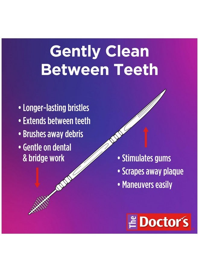 The Doctor's - The Doctor's BrushPicks, Interdental Brushes and Dental Pick 2-in-1, Plaque Remover for Teeth, 120 Toothpicks, 1 Pack - Image 1