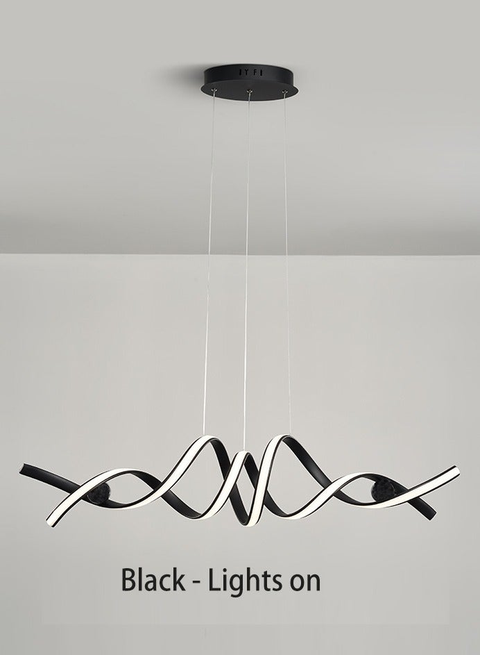 إرنيا وتطبق وحدة التحكم عن بعد في ثريات LED القابلة للتعديل 38W على صقل الرمال السوداء في مكتب المطبخ في المطعم - Image 4