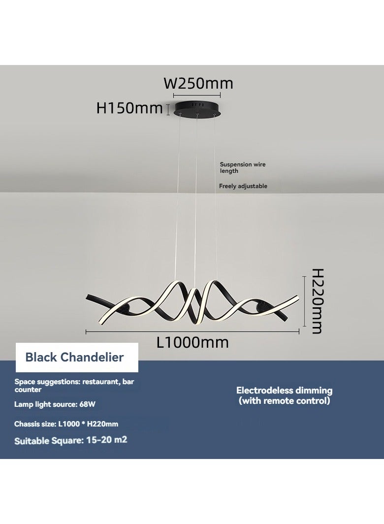 إرنيا وتطبق وحدة التحكم عن بعد في ثريات LED القابلة للتعديل 38W على صقل الرمال السوداء في مكتب المطبخ في المطعم - Image 5
