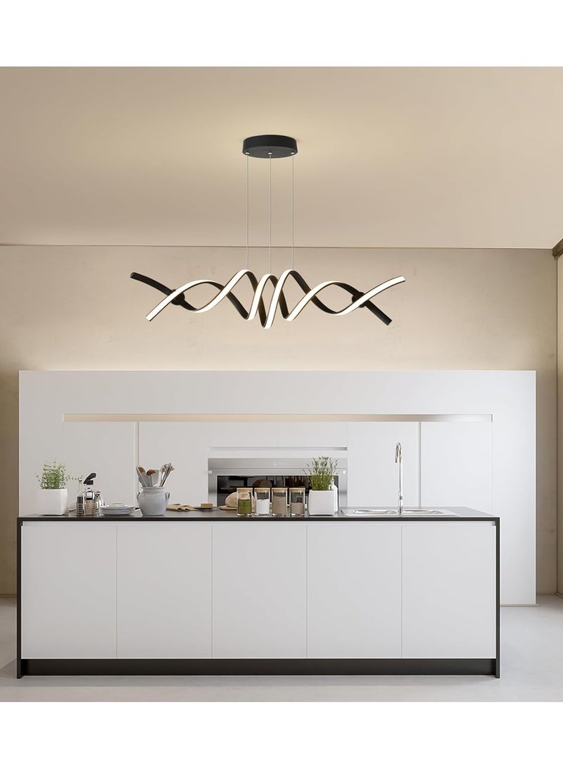 إرنيا وتطبق وحدة التحكم عن بعد في ثريات LED القابلة للتعديل 38W على صقل الرمال السوداء في مكتب المطبخ في المطعم - Image 2