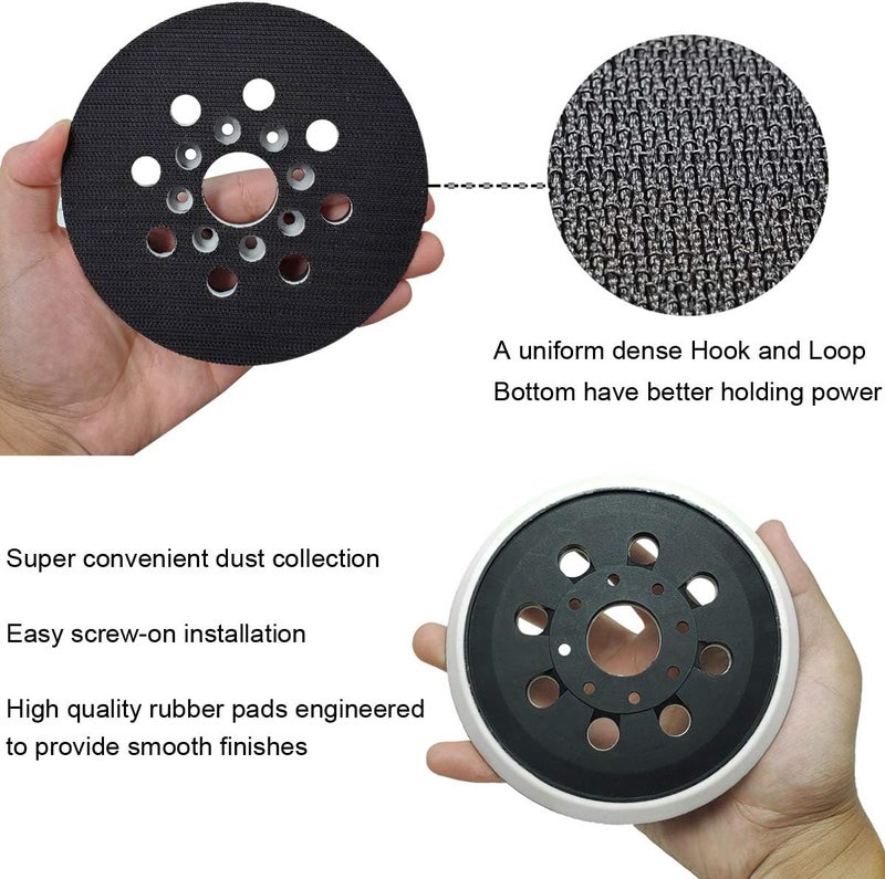 Tockrop 5 Inch 8 Hole Hook & Loop Replacement Sander Pad for 5" Bosch ROS20VS, ROS20VSC, ROS20VSK, ROS20, ROS10 Random Orbit Sander… - Image 3