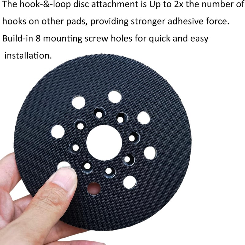 Tockrop 5 Inch 8 Hole Hook & Loop Replacement Sander Pad for 5" Bosch ROS20VS, ROS20VSC, ROS20VSK, ROS20, ROS10 Random Orbit Sander… - Image 5