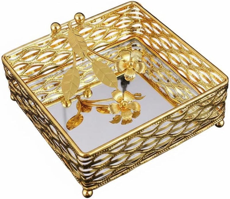Hollow Floral Tissue Holder opening Bottom Decorative Tissue Box Cover Easy to Clean Household Storage for Coffee Table - Image 1