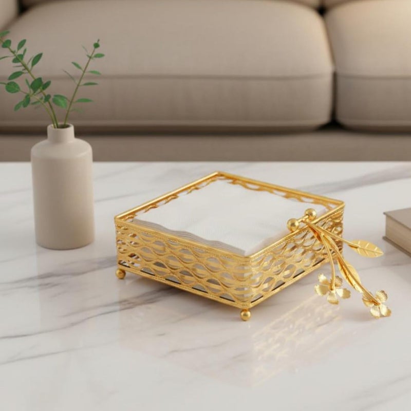 Hollow Floral Tissue Holder opening Bottom Decorative Tissue Box Cover Easy to Clean Household Storage for Coffee Table - Image 3