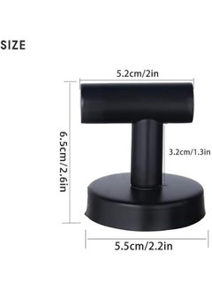 HOOKOR 4 Pcs Wall Towel Hooks Coat Hook Bathroom Matte Black Robe Hook SUS 304 Stainless Steel Heavy Duty Door Hanger Towel Robe Clothes Cabinet Closet Sponges Hook for Bathroom Kitchen Pool (Black)  - Image 2