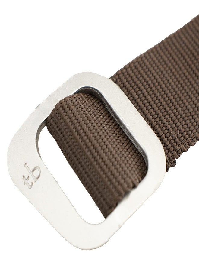 Thomas Bates Defender Aluminum Slide Web Belt (Brown) - Image 2