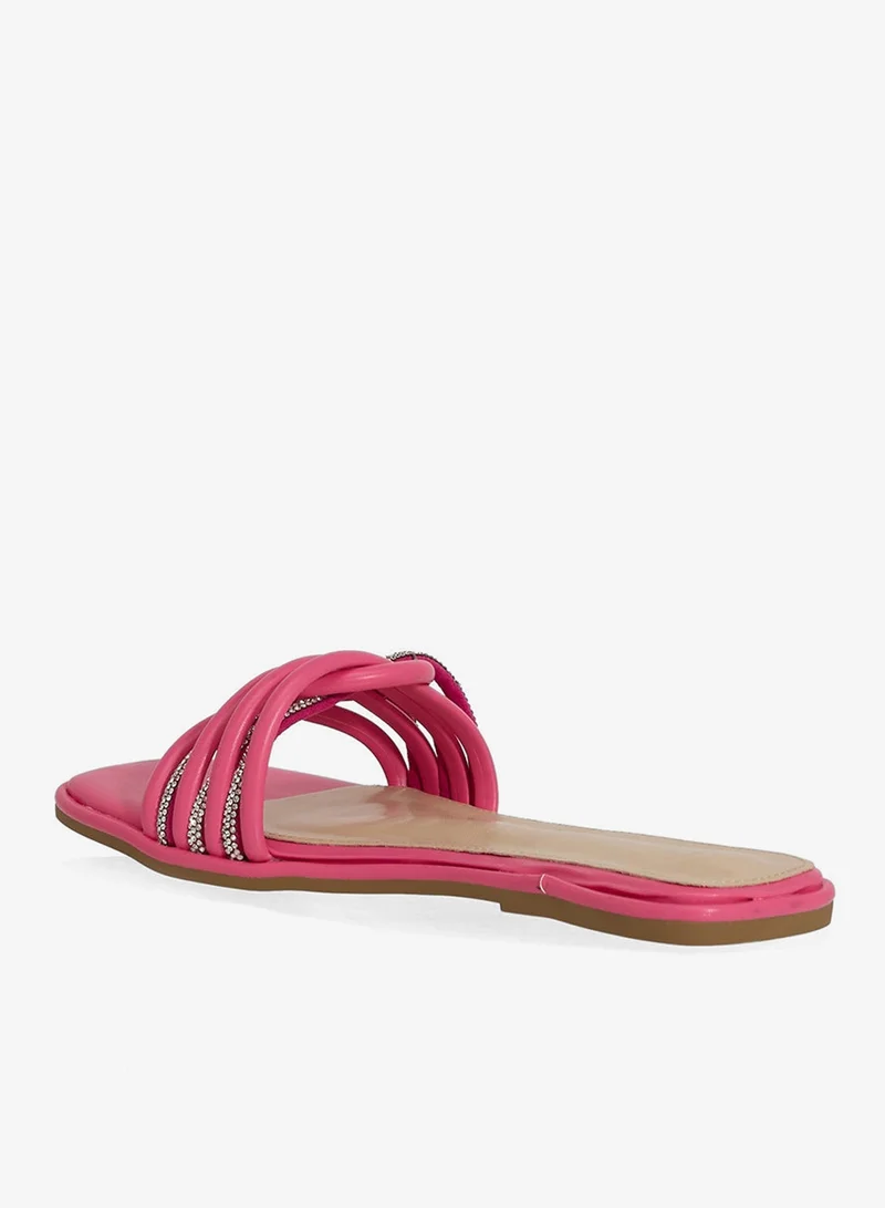 ELLA Woven Strap Flat Sandal