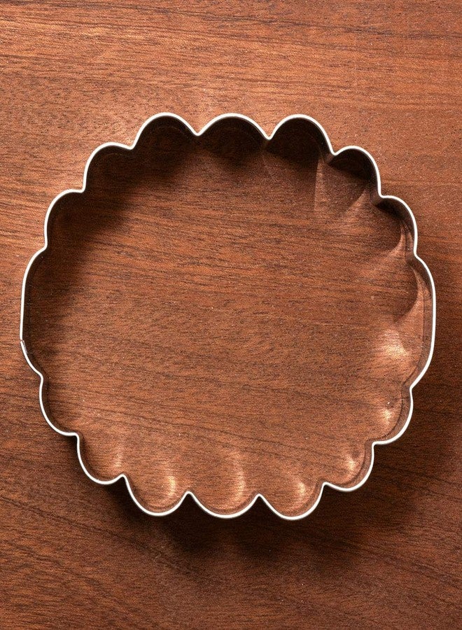 LILIAO Scalloped Edge Plaque Cookie Cutter Frame Sandwich Fondant Biscuit Cutter - 4.8 x 3.46 inch - Stainless Steel - Image 4
