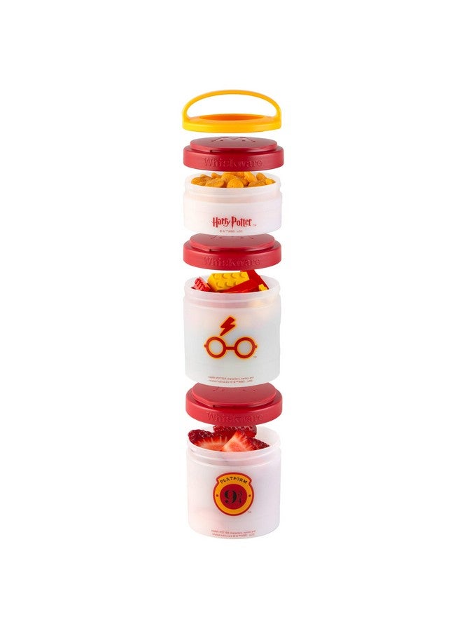 Whiskware Harry Potter Stackable Snack Containers For Kids And Toddlers 3 Stackable Snack Cups For School And Travel Harry Potter - Image 4