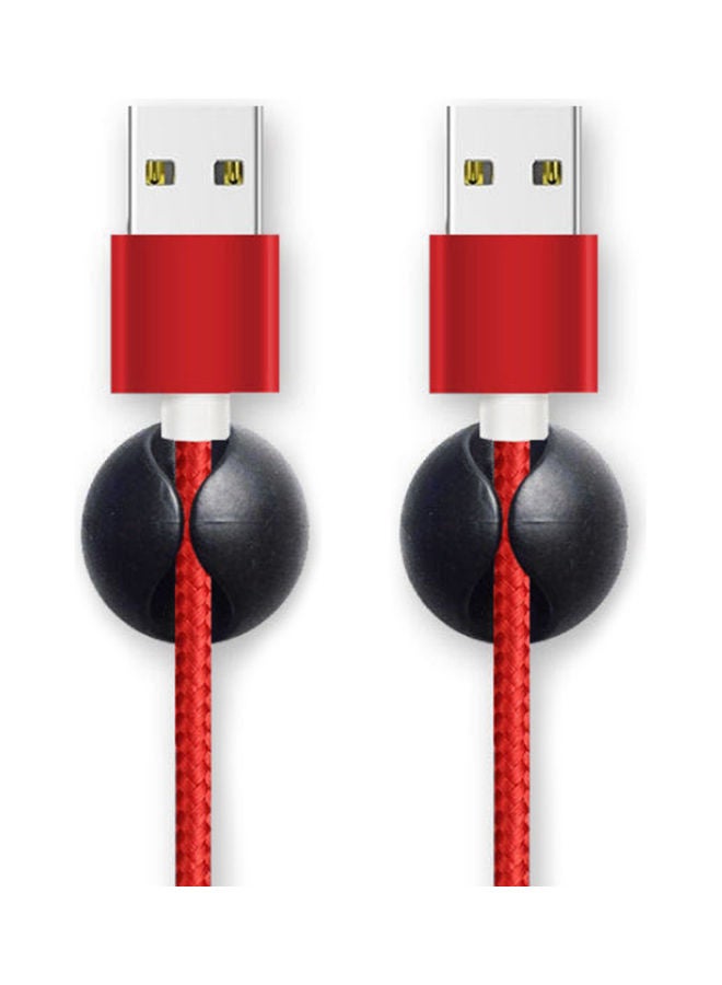 9 قطع من منظمات أسلاك سطح المكتب متعددة الأغراض أسود 2.8سم - Image 4