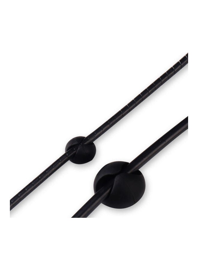 9 قطع من منظمات أسلاك سطح المكتب متعددة الأغراض أسود 2.8سم - Image 5