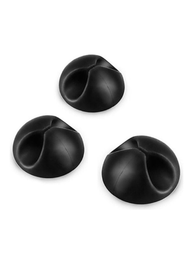 9 قطع من منظمات أسلاك سطح المكتب متعددة الأغراض أسود 2.8سم - Image 3