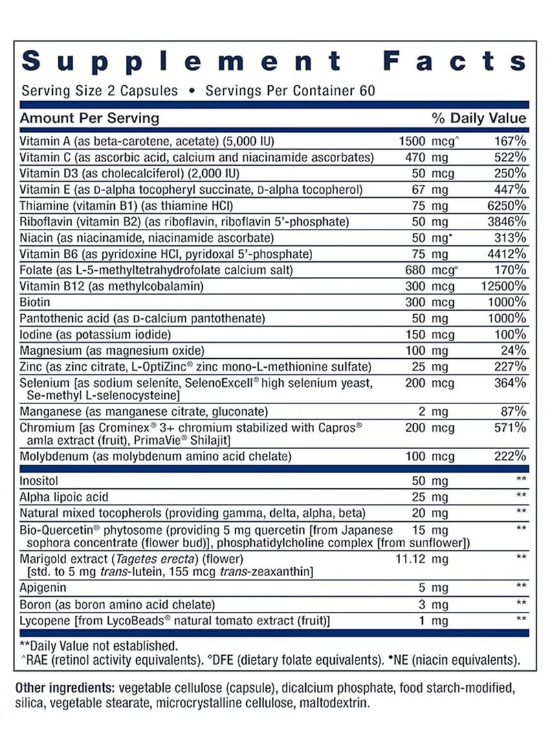 Life Extension Two-Per-Day Multivitamin, Vitamins B, C, D, zinc, Packed with Over 25 Vitamins, Minerals & extracts, Two-Month Supply, Non-GMO, Gluten-Free, 120 Capsules - Image 5