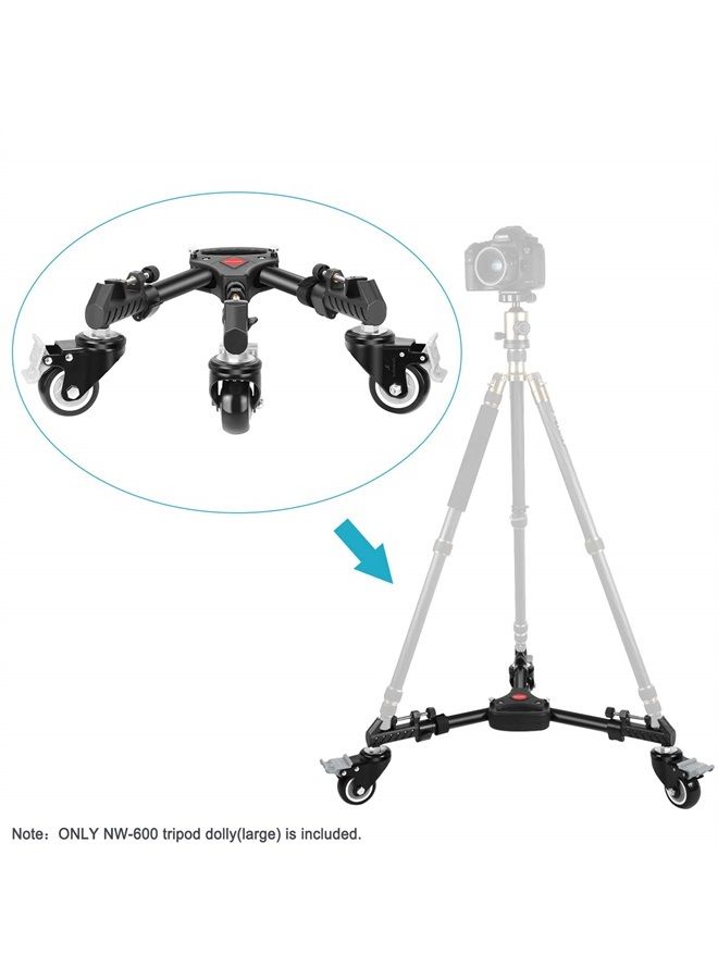Neewer Photography Tripod Dolly, Heavy Duty with Larger 3-inch Rubber Wheels, Adjustable Leg Mounts and Carry Bag for Tripods, Light Stands for Photo Video Lighting, Load up to 50 pounds - Image 3