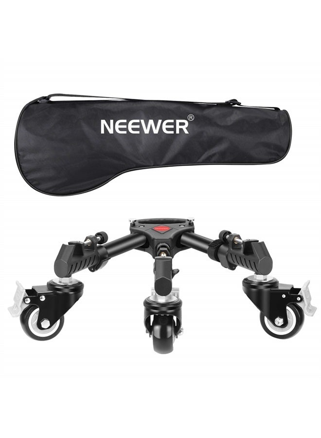 Neewer Photography Tripod Dolly, Heavy Duty with Larger 3-inch Rubber Wheels, Adjustable Leg Mounts and Carry Bag for Tripods, Light Stands for Photo Video Lighting, Load up to 50 pounds - Image 1