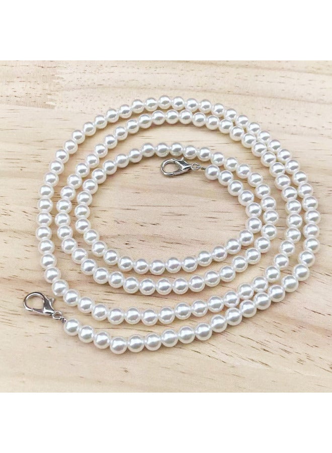 Fashionable Pearl Chain Crossbody Phone Case Bag Accessories Cropped Handheld Chain Camera Backpack Strap Protective Cover Set-Specifications Support Image Upload:115cm Slung Chain "silver Lobster Clasp] - Image 1