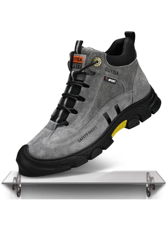 NIBEMINENT Steel Toe Shoes Man Safety Labor Protection Steel Toe Men Boots High Top Work Sneakers Anti-smash Anti Stabbing Work Boots - Image 1