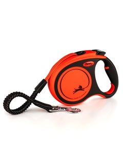 Flexi Xtreme Tape Orange & Black Large 5m Retractable Dog Leash/Lead for Dogs up to 65kgs/143lbs
