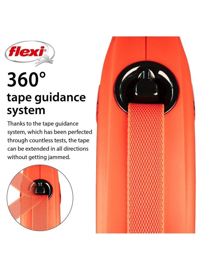 Flexi - Flexi Xtreme Tape Orange & Black Large 5m Retractable Dog Leash/Lead for Dogs up to 65kgs/143lbs - Image 1
