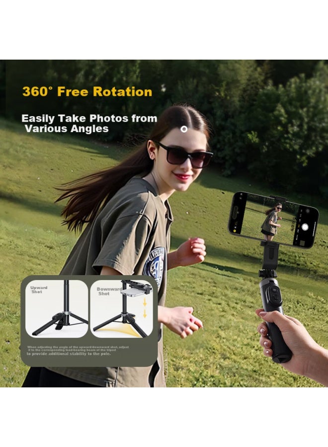 WP W&P Mini Selfie Stick New Model Tripod, Anti-Shake, 360-Degree Rotation, Multifunctional Floor Stand, Handheld Shooting, Travel Essential, Portable Bluetooth Wp - Image 5