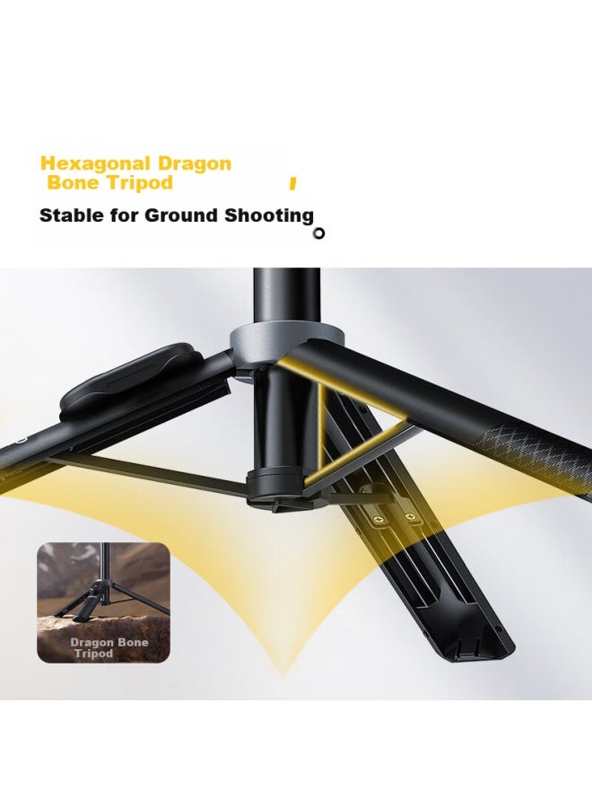 WP W&P Mini Selfie Stick New Model Tripod, Anti-Shake, 360-Degree Rotation, Multifunctional Floor Stand, Handheld Shooting, Travel Essential, Portable Bluetooth Wp - Image 2