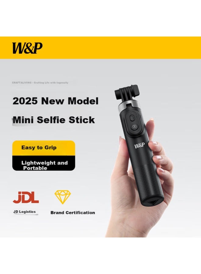 WP W&P Mini Selfie Stick New Model Tripod, Anti-Shake, 360-Degree Rotation, Multifunctional Floor Stand, Handheld Shooting, Travel Essential, Portable Bluetooth Wp - Image 1