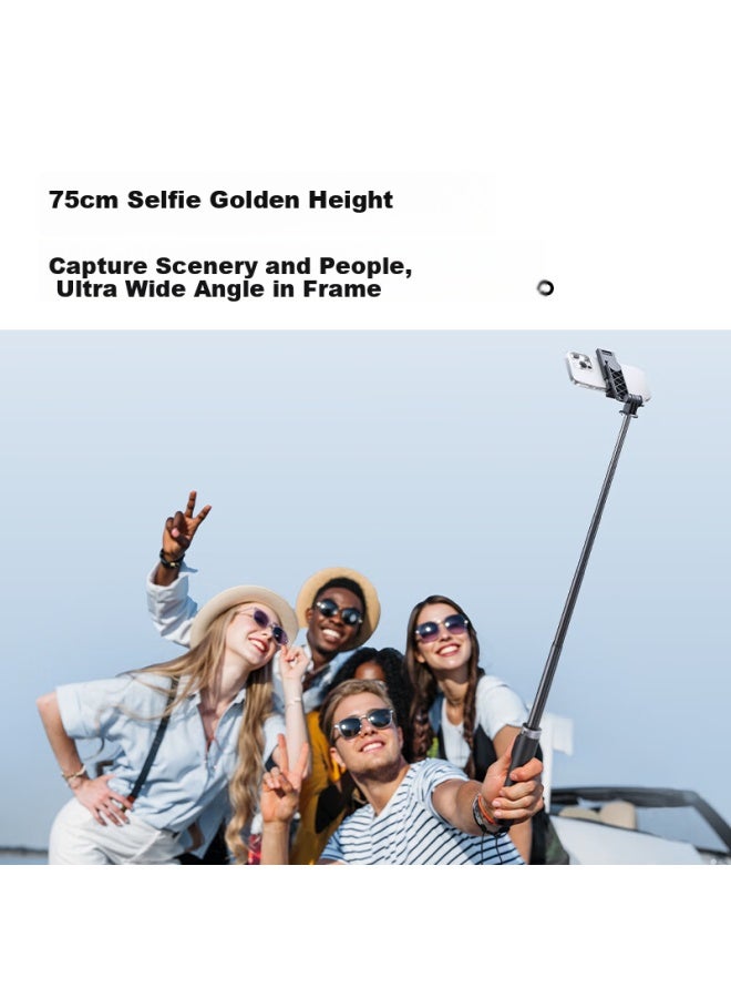 WP W&P Mini Selfie Stick New Model Tripod, Anti-Shake, 360-Degree Rotation, Multifunctional Floor Stand, Handheld Shooting, Travel Essential, Portable Bluetooth Wp - Image 3