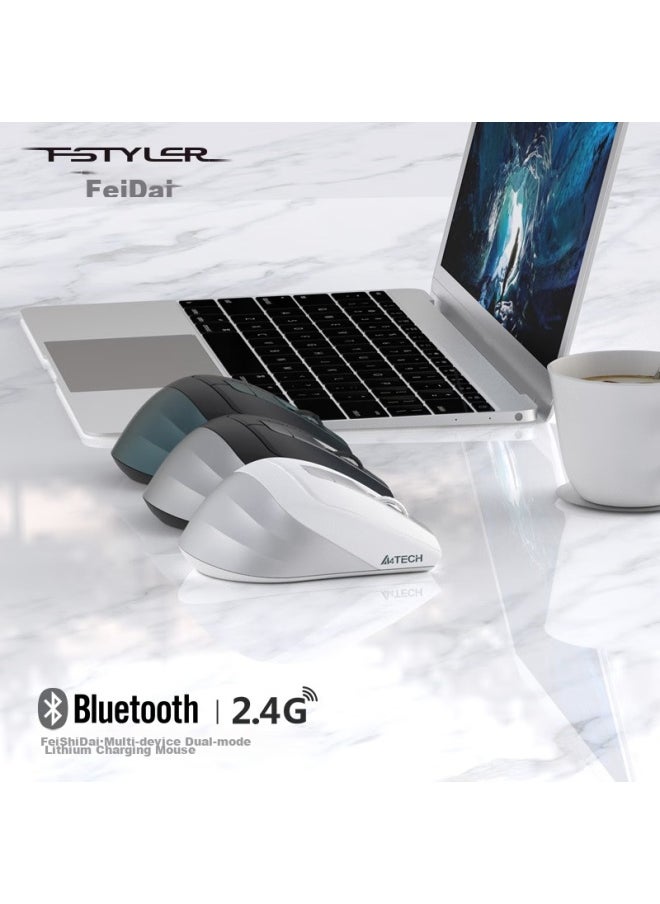 A4TECH A4tech Fb35cs Fei Shidai Wireless Bluetooth Mouse, Quiet Rechargeable Model, For Ipad, Apple Mac, Laptop, Office Use, Jade Green  - Image 3
