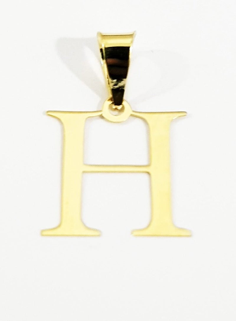 Hamsa.ae 18K Pure Gold Letter H Design Necklace For Women - Image 2