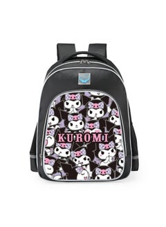 Primary school girls' schoolbag 1-3-6 years old backpack shoulder pad lightweight pink warning strip backpack,B-11-re reflective-medium-kury-black