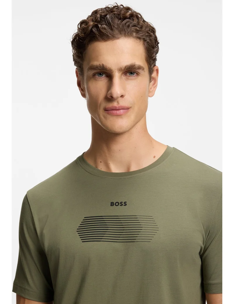 BOSS Patterned Two-pack of regular-fit T-shirts in stretch cotton for Men | Best Price UAE