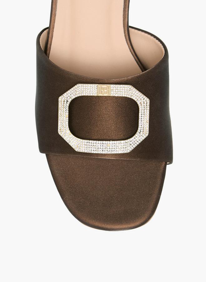 Flora Bella By Shoexpress Flora Bella Embellished Slip-On Sandals With Block Heels - Image 4