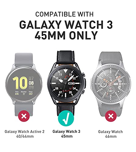SUPCASE for Samsung Galaxy Watch 3 45mm Band with Case (Unicorn Beetle Pro), [Military-Grade Drop Protection] Rugged Men Cover with Adjustable Strap Band for Samsung Galaxy Watch 3 45mm, Black - Image 2