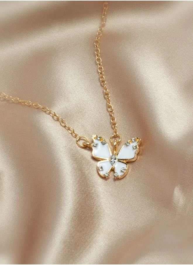 Generic - Unique golden gynecological chain with butterfly necklace - Image 1