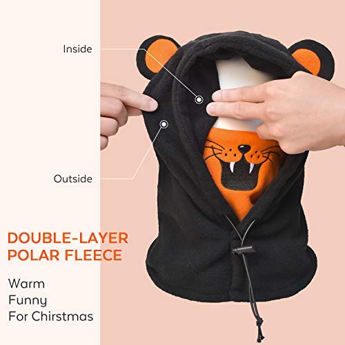 BLUEMARS Kids Balaclava Ski Mask, Boys/Girls Washable Fleece Winter Hat with Face Cover for Windproof,Tiger,M - Image 3