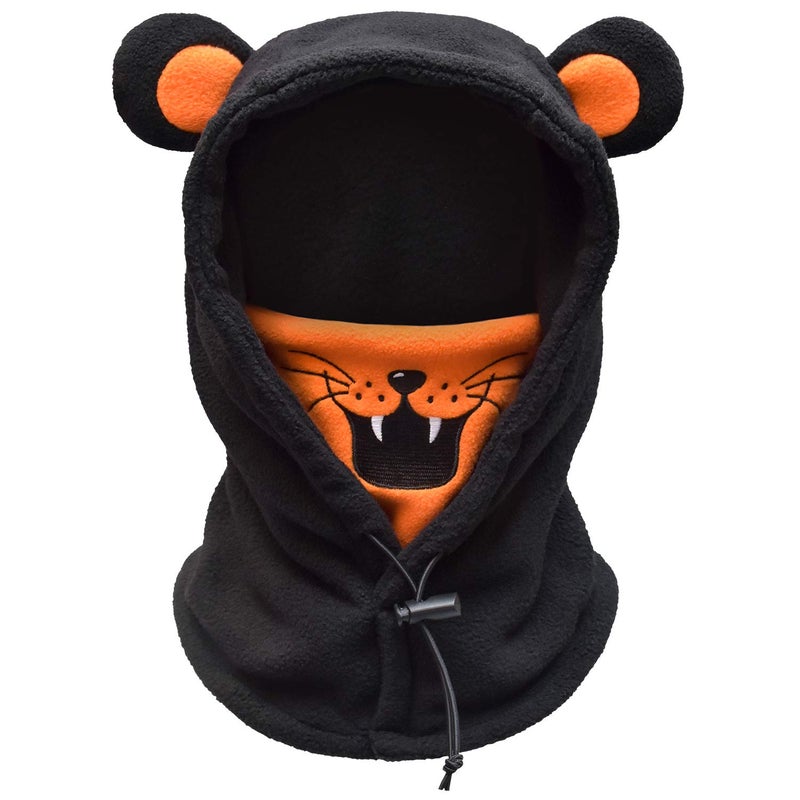 BLUEMARS Kids Balaclava Ski Mask, Boys/Girls Washable Fleece Winter Hat with Face Cover for Windproof,Tiger,M - Image 1